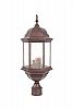 5187BW/SD - Acclaim Canada Dist. - Madison - Three Light Post Burled Walnut Finish with Clear Seeded Glass -