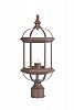 5277BW - Acclaim Canada Dist. - Dover - One Light Post Burled Walnut Finish with Clear Beveled Glass -