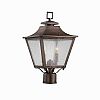 8717CP - Acclaim Canada Dist. - Lafayette - Two Light Post Lantern Copper PatinaFinish with Clear Seeded Glass -