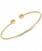 Polished Ball Wire Cuff Bracelet in 14k Gold