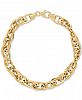 Interlocking Oval Link Chain Bracelet in 14k Gold