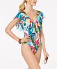 La Blanca Go with the Flo-Ral Printed Ruffled One-Piece Swimsuit Women's Swimsuit
