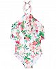 Summer Crush Big Girls 1-Pc. Floral-Print Swimsuit