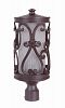 Z5325-98 - Craftmade Lighting - Glendale - Three Light Outdoor Large Post Mount Aged Bronze Finish with Frosted Textured Glass - Glendale