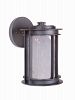 Z5404-92 - Craftmade Lighting - Brentwood - One Light Outdoor Small Wall Mount Oiled Bronze Finish with Clear Hammered/Frosted Ribbed Glass - Brentwood
