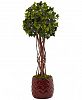 Nearly Natural 2.5' English Ivy Uv-Resistant Indoor/Outdoor Artificial Tree in Red Planter