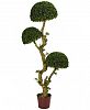 Nearly Natural 5' Boxwood Triple-Head Uv-Resistant Indoor/Outdoor Artificial Tree
