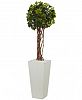 Nearly Natural 3' English Ivy Uv-Resistant Indoor/Outdoor Artificial Tree in White Tower Planter