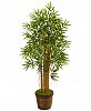 Nearly Natural 4.5' Bamboo Artificial Tree in Coiled Rope Planter