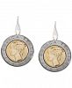 Giani Bernini Two-Tone Coin Drop Earrings in Sterling Silver & 18k Gold-Plate, Created for Macy's