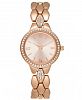 Charter Club Women's Rose Gold-Tone Crystal-Accent Bracelet Watch 31mm, Created for Macy's