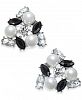 I. n. c. Silver-Tone Crystal, Stone & Imitation Pearl Cluster Stud Earrings, Created for Macy's