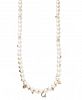 kate spade new york Gold-Tone Crystal & Imitation Pearl Charm Strand Necklace 35" + 3" extender
