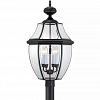 NY9045K - Quoizel Lighting - Newbury - 4 Light Extra Large Post Lantern Mystic Black Finish with Clear Beveled Glass - Newbury