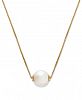 Honora Cultured Freshwater Pearl (8-1/2mm) Solitaire 18" Pendant Necklace in 14k Gold