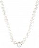 Carolee Silver-Tone Crystal & Freshwater Pearl (8mm) 18" Collar Necklace