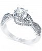 Bridal by Effy Diamond Crisscross Engagement Ring (1-3/8 ct. t. w. ) in 14k White Gold