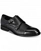 Alfani Men's Luxton Textured Double Monk Cap-Toe Loafers, Created for Macy's Men's Shoes