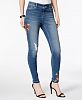 I. n. c. Embroidered Medium Wash Skinny Jeans, Created for Macy's