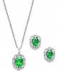 Emerald (2 ct. t. w. ) and Diamond Accent Jewelry Set in Sterling Silver
