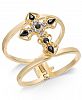 Thalia Sodi Gold-Tone Stone Cross Wide Cuff Bracelet, Created for Macy's