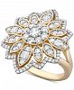 Wrapped in Love Diamond Flower Cluster Ring (1-1/2 ct. t. w. ) Ring in 14k Gold, Created for Macy's