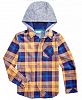 Epic Threads Big Boys Layered-Look Plaid Hoodie, Created for Macy's