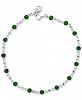 Effy Emerald (1-3/4 ct. t. w. ) & Diamond (1/6 ct. t. w. ) Bracelet in 14k White Gold
