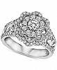 Diamond Floral Engagement Ring (1 ct. t. w. ) in 14k White Gold
