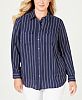 Charter Club Plus Size Striped Shirt, Created for Macy's