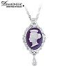 Cameo Of A Victorian Queen Women's Sterling Silver Pendant Necklace