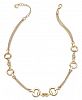 Charter Club Gold-Tone Horsebit Station Necklace, 18" + 2" extender, Created for Macy's
