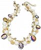 Charter Club Gold-Tone Coin, Bead & Imitation Pearl Collar Necklace, 17" + 2" extender, Created for Macy's