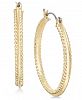 Charter Club Gold-Tone Rope-Edge Hoop Earrings, Created for Macy's