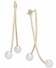 I. n. c. Gold-Tone Imitation Pearl Bypass Earrings, Created for Macy's