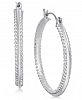 Charter Club Silver-Tone Rope-Edge Hoop Earrings, Created for Macy's