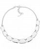 Nine West Textured Block Collar Necklace, 16" + 2" extender