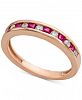 Certified Ruby (1/3 ct. t. w. ) & Diamond (1/5 ct. t. w. ) Band in 14k Rose Gold