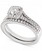 X3 Certified Diamond Engagement Ring and Wedding Band Bridal Set (1 ct. t. w. ) in 18k White Gold, Created for Macy's