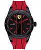 Ferrari Men's Red Rev Red Silicone Strap Watch 44mm