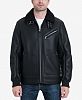 Michael Michael Kors Men's Faux-Leather Sherpa Fleece-Collar Bomber Jacket