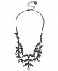 Betsey Johnson Hematite-Tone Crystal & Bead Bat Statement Necklace, 16" + 3" extender