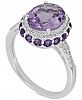 Amethyst (2-1/3 ct. t. w) and White Topaz (1/6 ct. t. w) Ring in Sterling Silver