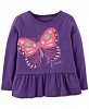 Carter's Toddler Girls Butterfly-Print Peplum T-Shirt