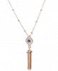 lonna & lilly Gold-Tone Crystal Evil Eye & Chain Tassel Pendant Necklace, 16" + 3" extender