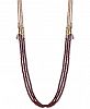 lonna & lilly Rose Gold-Tone Beaded Multi-Strand 36" Statement Necklace