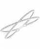 Diamond Crisscross Bangle Bracelet (1 ct. t. w. ) in Sterling Silver