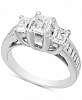 Diamond Three Stone Engagement Ring (2 ct. t. w. ) in 14k White Gold