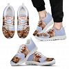 Abyssinian Cat Print (White/Black) Running Shoes For Men-Free Shipping - Men's Sneakers - White - Abyssinian Cat Print White Running Shoes For Men-Free Shipping / US9.5 (EU43)