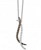 Le Vian Chocolatier Diamond Linear 18" Pendant Necklace (3/8 ct. t. w. ) in 14k White Gold